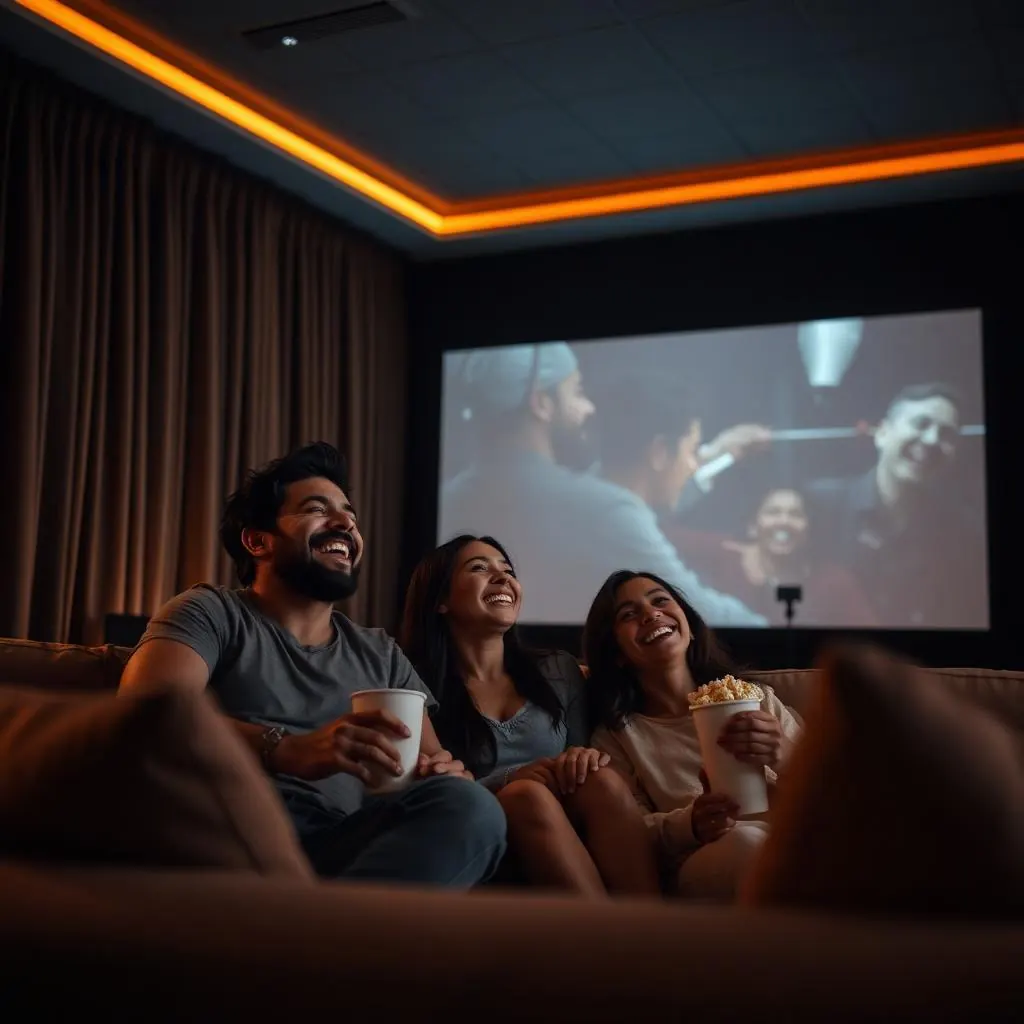 Home theater e salas com TVs · imersão de cinema, sem reflexos indesejados.