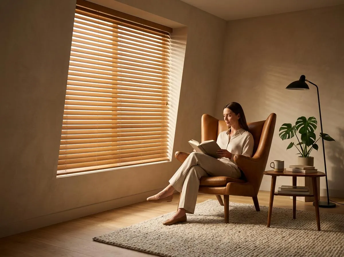 Leitura tranquila · luz quente e dosada